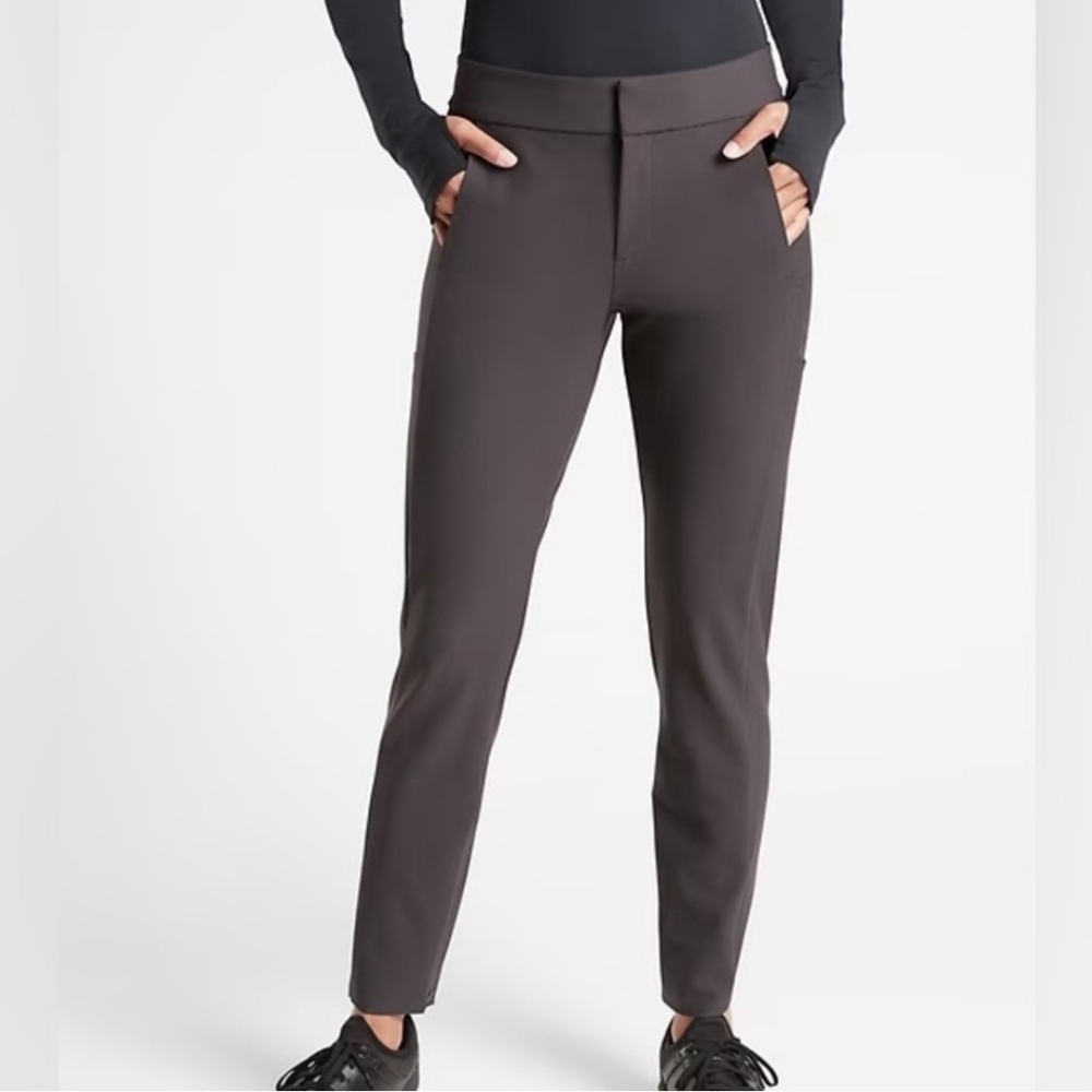 Slim Tapered Women's Pants in Dark Gray